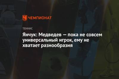 Даниил Медведев - Виктор Янчук - Хуберт Хуркач - Янчук: Медведев — пока не совсем универсальный игрок, ему не хватает разнообразия - championat.com - Россия - Польша