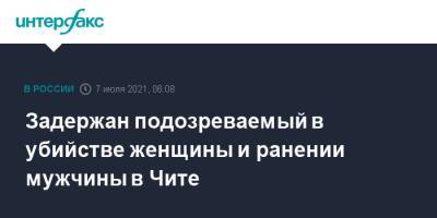 Задержан подозреваемый в убийстве женщины и ранении мужчины в Чите - interfax.ru - Москва - Россия - Забайкальский край - Чита
