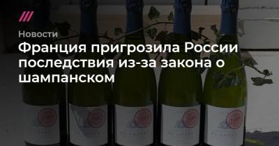 Владимир Путин - Франция пригрозила России последствия из-за закона о шампанском - tvrain.ru - Россия - Франция - Париж