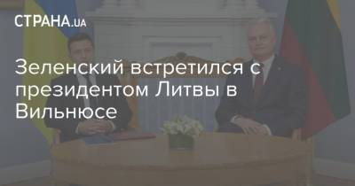 Владимир Зеленский - Гитанас Науседа - Шарль Мишель - Зеленский встретился с президентом Литвы в Вильнюсе - strana.ua - Украина - Литва - Вильнюс