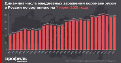 За сутки в России выявили 23962 новых случая COVID-19 - profile.ru - Москва - Россия - Санкт-Петербург - Московская обл.