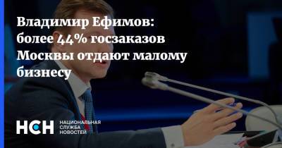 Владимир Ефимов - Владимир Ефимов: более 44% госзаказов Москвы отдают малому бизнесу - nsn.fm - Москва