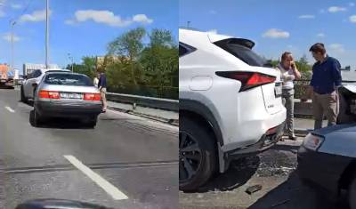 Lexus - В Тюмени на мосту Мельникайте легковушка въехала в дорогой Lexus - nashgorod.ru - Тюмень - Тюменская обл.