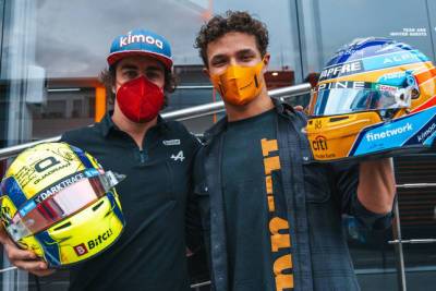 Фернандо Алонсо - Алонсо и Норрис обменялись шлемами - f1news.ru - Австрия