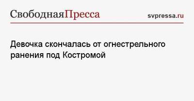 Девочка скончалась от огнестрельного ранения под Костромой - svpressa.ru - Московская обл. - Смоленская обл. - Тюмень - Челябинск - Костромская обл. - Кострома