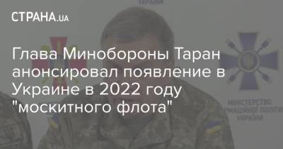 Андрей Таран - Глава Минобороны Таран анонсировал появление в Украине в 2022 году "москитного флота" - strana.ua - США - Украина - Англия - Вильнюс - Минобороны - Вмс