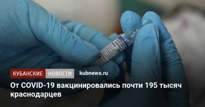 Евгений Первышов - От COVID-19 вакцинировались почти 195 тысяч краснодарцев - kubnews.ru - Краснодарский край - Краснодар