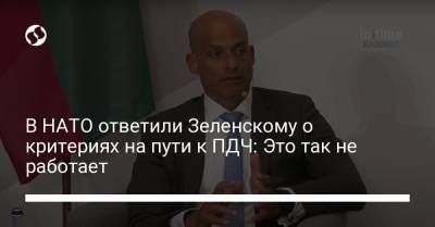 Владимир Зеленский - В НАТО ответили Зеленскому о критериях на пути к ПДЧ: Это так не работает - liga.net - Украина - Киев