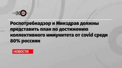 Татьяна Голикова - Михаил Мишустин - Роспотребнадзор и Минздрав должны представить план по достижению коллективного иммунитета от covid среди 80% россиян - echo.msk.ru