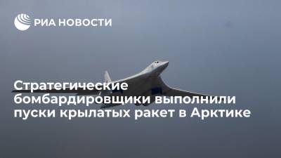 Стратегические бомбардировщики выполнили пуски крылатых ракет в Арктике - ria.ru - Москва - Иркутская обл. - Саратовская обл. - Арктика