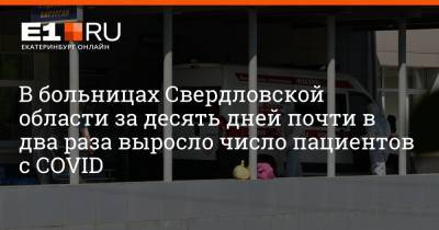 Артем Устюжанин - В больницах Свердловской области за десять дней почти в два раза выросло число пациентов с COVID - e1.ru - Екатеринбург - Свердловская обл.