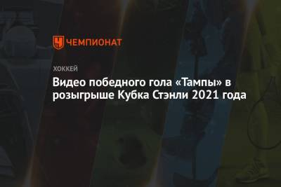 Бэй Лайтнинг - Никита Кучеров - Андрей Василевский - Видео победного гола «Тампы» в розыгрыше Кубка Стэнли 2021 года - championat.com
