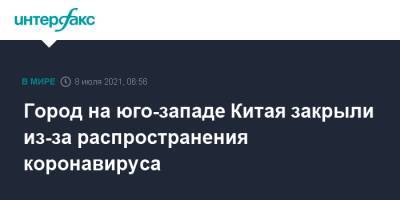 Город на юго-западе Китая закрыли из-за распространения коронавируса - interfax.ru - Москва - Китай - Бирма