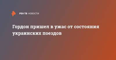 Дмитрий Гордон - Гордон пришел в ужас от состояния украинских поездов - ren.tv - Россия - Украина