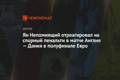 Рахим Стерлинг - Гарри Кейн - Ян Непомнящий - Ян Непомнящий отреагировал на спорный пенальти в матче Англия — Дания в полуфинале Евро - championat.com - Россия - Англия - Италия - Дания