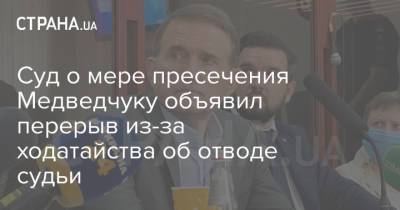 Виктор Медведчук - Виктор Черный - Суд о мере пресечения Медведчуку объявил перерыв из-за ходатайства об отводе судьи - strana.ua - Украина
