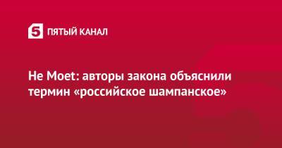Не Moet: авторы закона объяснили термин «российское шампанское» - 5-tv.ru - Россия