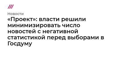 Алексей Громов - Леонид Левин - «Проект»: власти решили минимизировать число новостей с негативной статистикой перед выборами в Госдуму - tvrain.ru