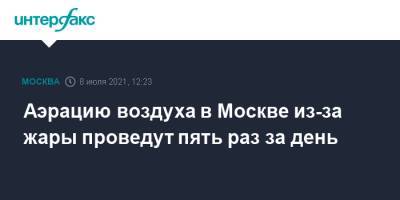 Петр Бирюков - Аэрацию воздуха в Москве из-за жары проведут пять раз за день - interfax.ru - Москва