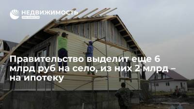 Михаил Мишустин - Правительство выделит еще 6 млрд руб на село, из них 2 млрд – на ипотеку - realty.ria.ru - Москва - Россия