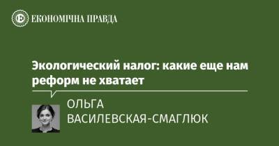 Экологический налог: какие еще нам реформ не хватает - epravda.com.ua - Украина - Экология