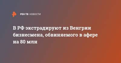 В РФ экстрадируют из Венгрии бизнесмена, обвиняемого в афере на 80 млн - ren.tv - Россия - Венгрия