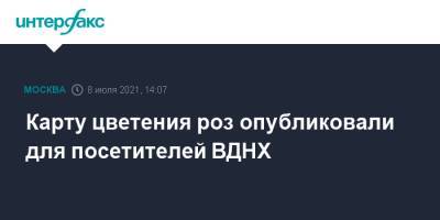 Карту цветения роз опубликовали для посетителей ВДНХ - interfax.ru - Москва - Россия