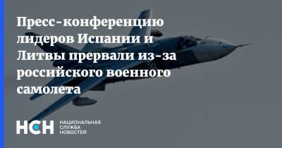 Гитанас Науседа - Педро Санчес - Пресс-конференцию лидеров Испании и Литвы прервали из-за российского военного самолета - nsn.fm - Россия - Литва - Испания