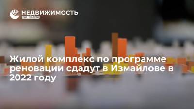 Жилой комплекс по программе реновации сдадут в Измайлове в 2022 году - realty.ria.ru - Москва