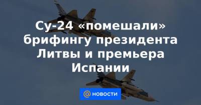 Гитанас Науседа - Педро Санчес - Су-24 «помешали» брифингу президента Литвы и премьера Испании - news.mail.ru - Литва - Испания