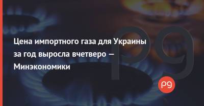 Цена импортного газа для Украины за год выросла вчетверо — Минэкономики - thepage.ua - Украина