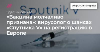 Анатолий Альтштейн - Клеман Бон - «Вакцина молчаливо признана»: вирусолог о шансах «Спутника V» на регистрацию в Европе - tvrain.ru - Россия - Китай - Франция