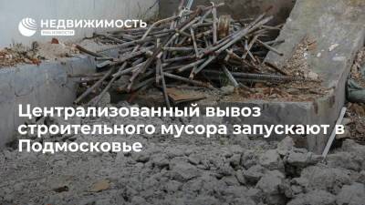 Централизованный вывоз строительного мусора запускают в Подмосковье - realty.ria.ru - Москва - Московская обл. - Строительство
