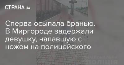 Сперва осыпала бранью. В Миргороде задержали девушку, напавшую с ножом на полицейского - strana.ua - Украина