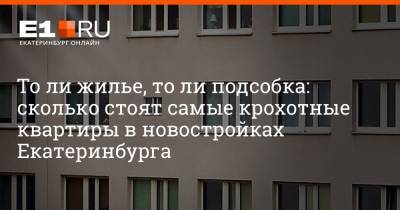 Филипп Сапегин - То ли жилье, то ли подсобка: сколько стоят самые крохотные квартиры в новостройках Екатеринбурга - e1.ru - Екатеринбург - Свердловская обл.