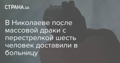 В Николаеве после массовой драки с перестрелкой шесть человек доставили в больницу - strana.ua - Украина - Николаев - Николаевская обл.