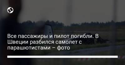 Стефан Левен - Все пассажиры и пилот погибли. В Швеции разбился самолет с парашютистами – фото - liga.net - Украина - Швеция