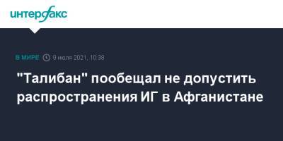 "Талибан" пообещал не допустить распространения ИГ в Афганистане - interfax.ru - Москва - Россия - Афганистан - Катар - Талибан