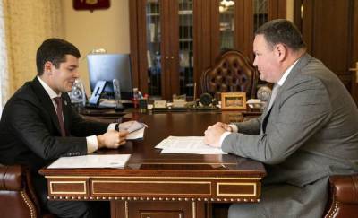 Дмитрий Артюхов - Антон Котяков - Губернатор Ямала Артюхов провел переговоры с министром труда РФ Котюковым - znak.com - Москва - Россия - окр. Янао