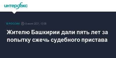 Жителю Башкирии дали пять лет за попытку сжечь судебного пристава - interfax.ru - Москва - Россия - Башкирия - Стерлитамак