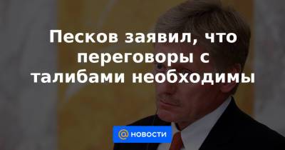 Владимир Путин - Песков заявил, что переговоры с талибами необходимы - news.mail.ru - Москва - Россия - Таджикистан - Афганистан - Катар