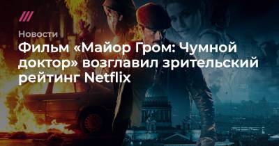 Фильм «Майор Гром: Чумной доктор» возглавил зрительский рейтинг Netflix - tvrain.ru - Швейцария - Бельгия - Италия - Бразилия - Венгрия - Испания - Чехия - Кипр - Словакия - Люксембург - Катар - Кувейт - Оман