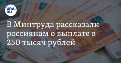 Ольга Баталина - В Минтруда рассказали россиянам о выплате в 250 тысяч рублей - ura.news