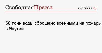 60 тонн воды сброшено военными на пожары в Якутии - svpressa.ru - Амурская обл. - респ. Саха