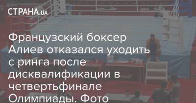 Александр Хижняк - Французский боксер Алиев отказался уходить с ринга после дисквалификации в четвертьфинале Олимпиады. Фото - strana.ua - Украина - Токио - Англия - Франция