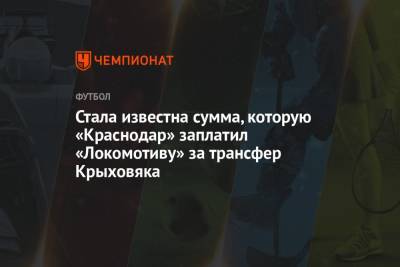 Гжегож Крыховяк - Стала известна сумма, которую «Краснодар» заплатил «Локомотиву» за трансфер Крыховяка - championat.com - Краснодар