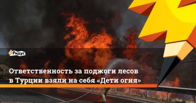 Ответственность за поджоги лесов в Турции взяли на себя «Дети огня» - ridus.ru - Турция - Анкара - Курдистан