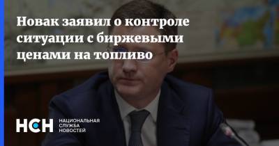 Александр Новак - Новак заявил о контроле ситуации с биржевыми ценами на топливо - nsn.fm - Россия