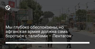 Мы глубоко обеспокоены, но афганская армия должна сама бороться с талибами – Пентагон - liga.net - США - Украина - Афганистан