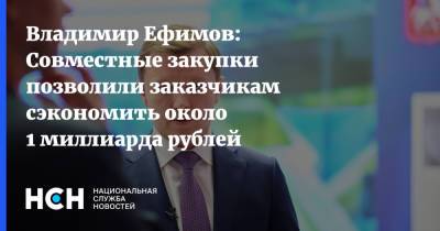 Владимир Ефимов - Владимир Ефимов: Совместные закупки позволили заказчикам сэкономить около 1 миллиарда рублей - nsn.fm - Москва